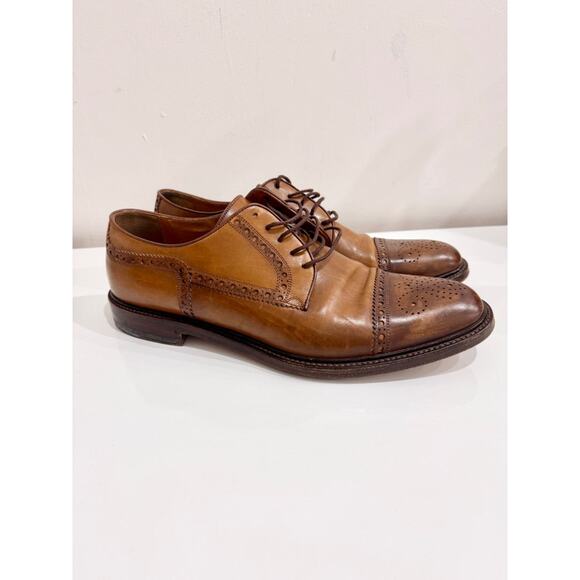Gucci Leather Brogue Detail Lace Up Derby Formal Dress Brown Men's Size 11 - Picture 3 of 6
